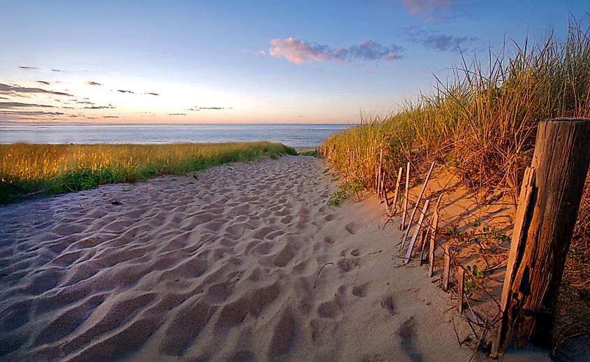 Beach Path Leading to Ocean at Race Point, Provincetown, Cape Cod