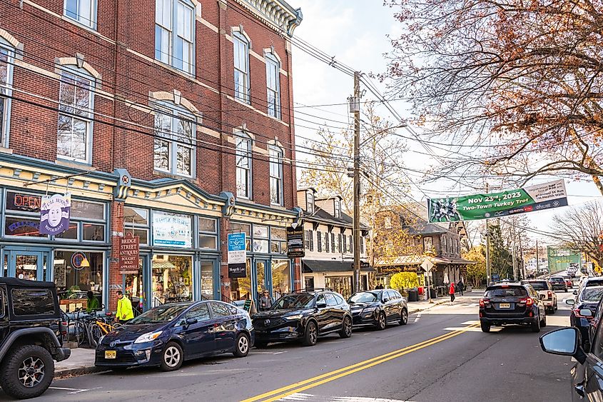 Street scene from historic Lambertville in New Jersey, USA. Editorial credit: Little Vignettes Photo / Shutterstock.com