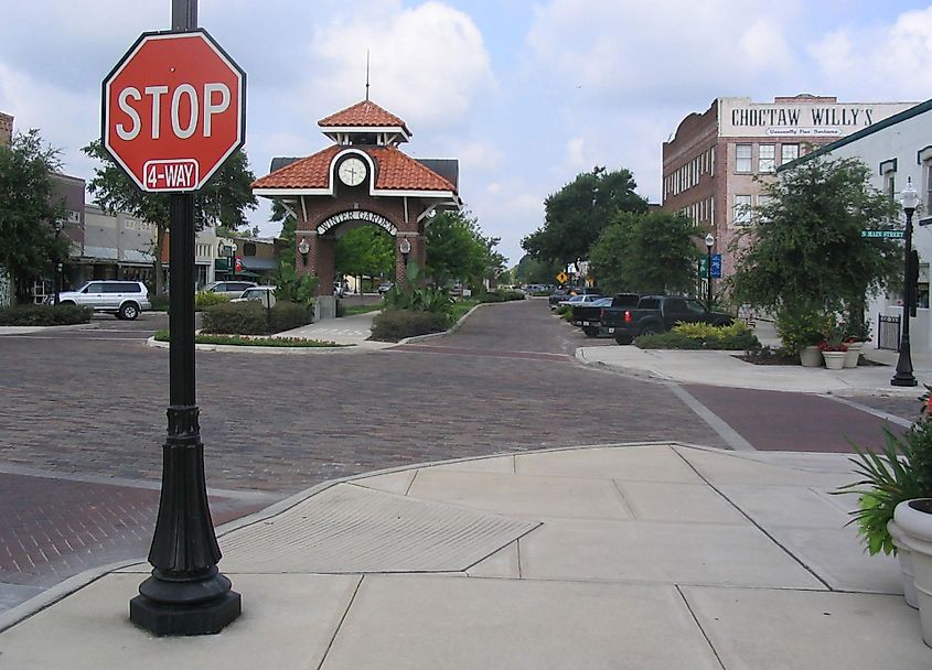 View of downtown Winter Garden in Florida.