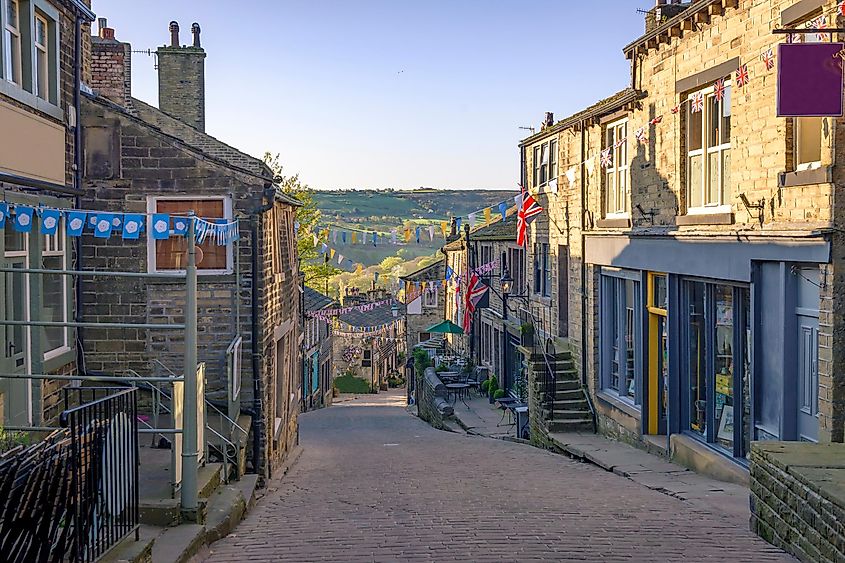 Haworth village in the Worth Valley, Yorkshire, UK