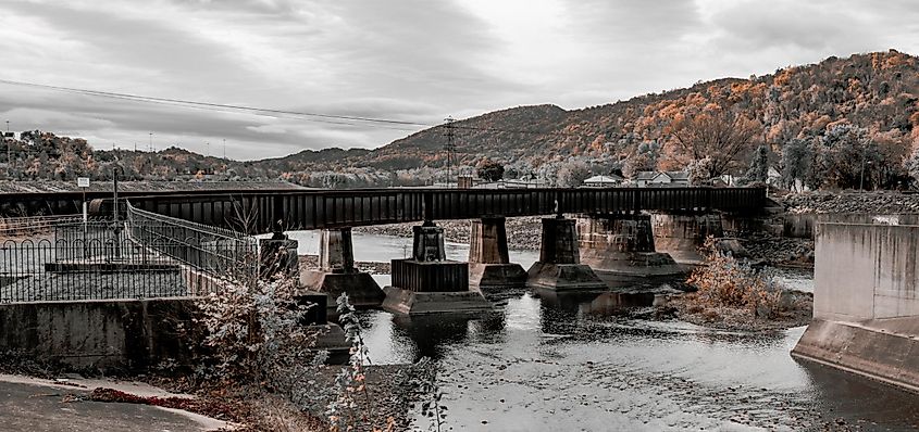 Bridge over river in Cumberland, MD