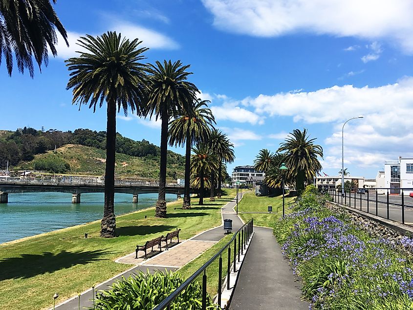 View of Gisborne Main Street, New Zealand