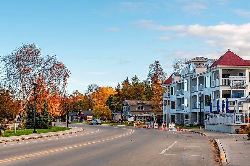 Sister Bay Town street view in Door County of Wisconsin. Editorial credit: Nejdet Duzen / Shutterstock.com