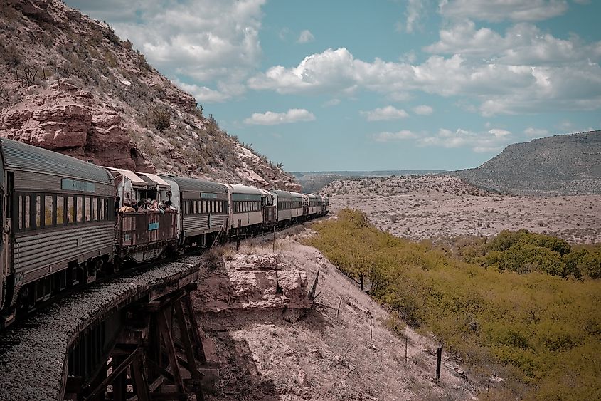 Train in Verde Valley in Clarkdale, Arizona.