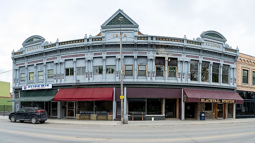 Classic main street store front in Dillon, Montana. Editorial credit: Charles Knowles / Shutterstock.com