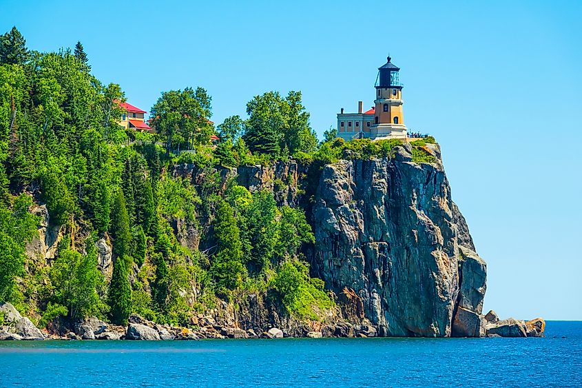 Split Rock Lighthouse is a lighthouse located southwest of Silver Bay, Minnesota, USA. Editorial credit: Dennis MacDonald / Shutterstock.com