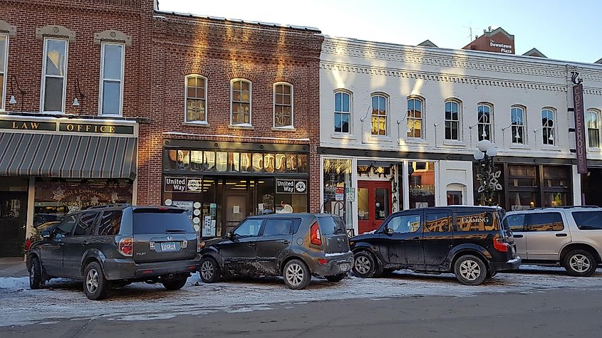 Historic buildings in Red Wing, Minnesota.