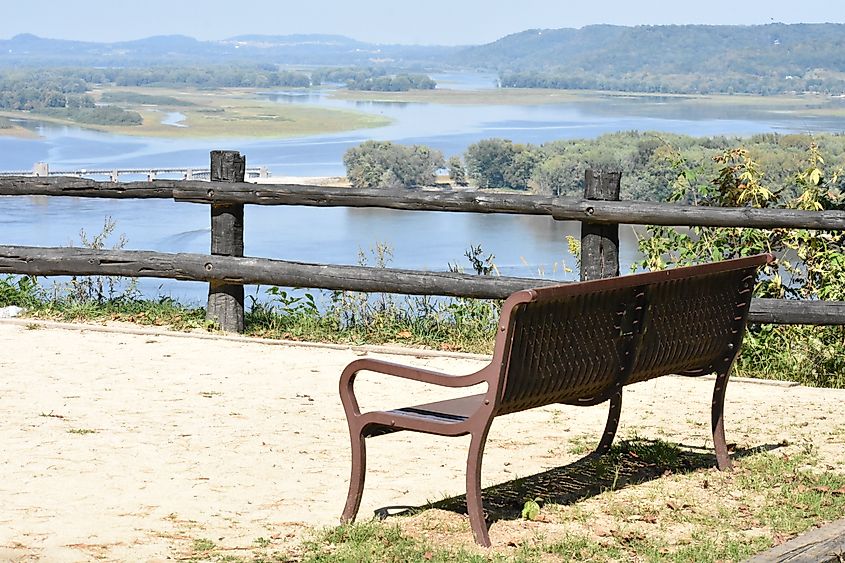 Mississippi River at Bellevue, Iowa.