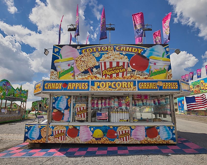 Rockingham County Fair. Cotton Candy Stand in Harrisonburg, Virginia