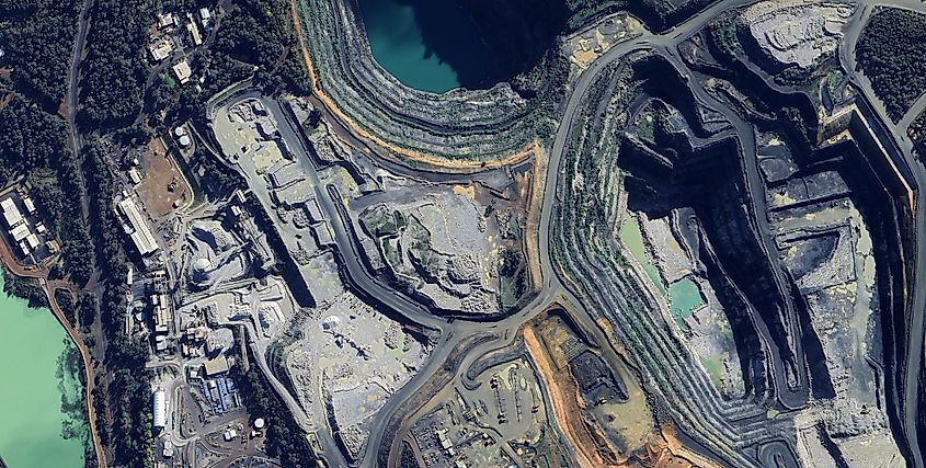 Aerial View of Greenbushes Lithium Mine, Western Australia (Aerial Viewer via Shutterstock)