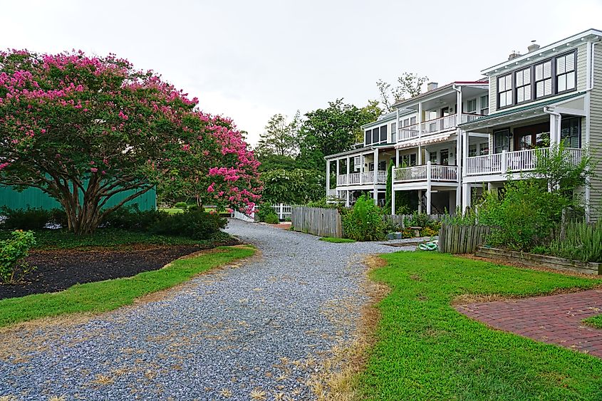 Quaint trail in historic Chestertown, Maryland.