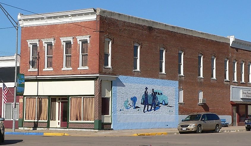 Southwest corner of 3rd and East Streets in Ponca, Nebraska.