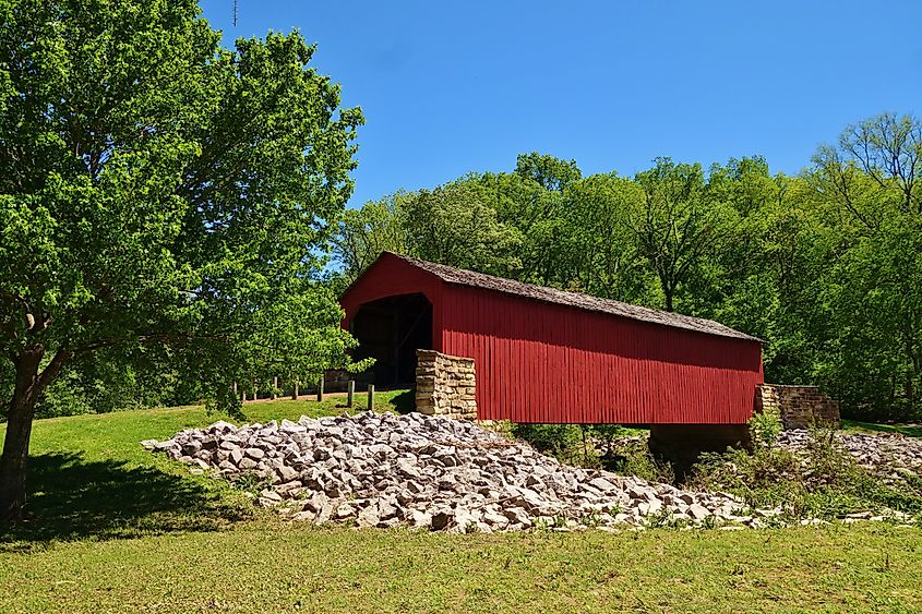 A historic bridge in Chester, Illinois.