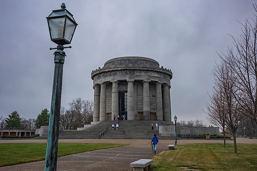 George Rogers Clark National Historical Park on the banks of the Wabash River at what is believed to be the site of Fort Sackville.