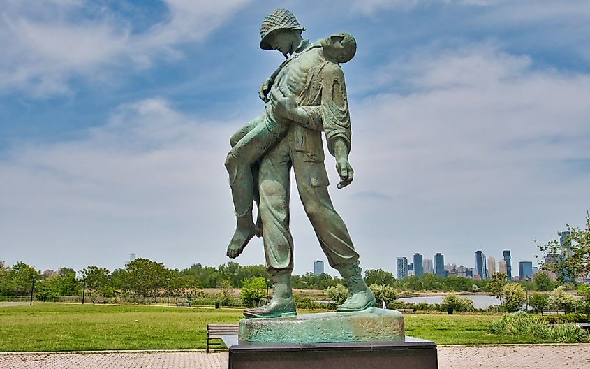 The Liberation Monument in Liberty State Park, New Jersey.