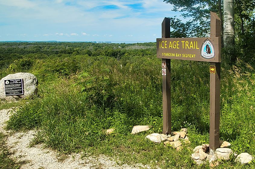 The Ice Age Trail in Sturgeon Bay, Wisconsin.