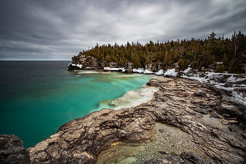 Bruce Peninsula National Park in the winter. Photo by Brendan Cane