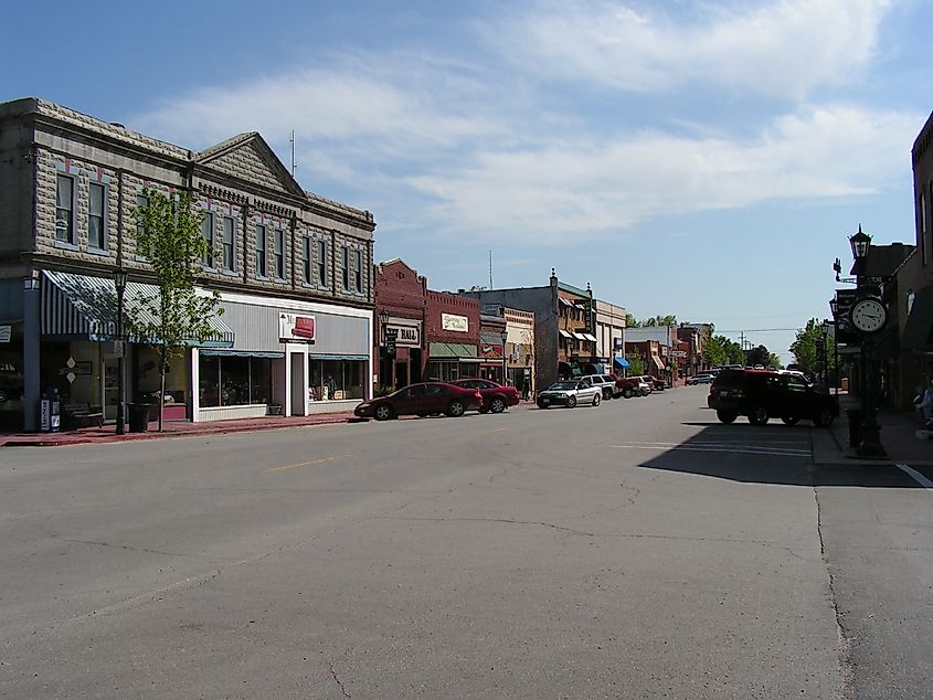 Main Street in Marceline, Missouri.