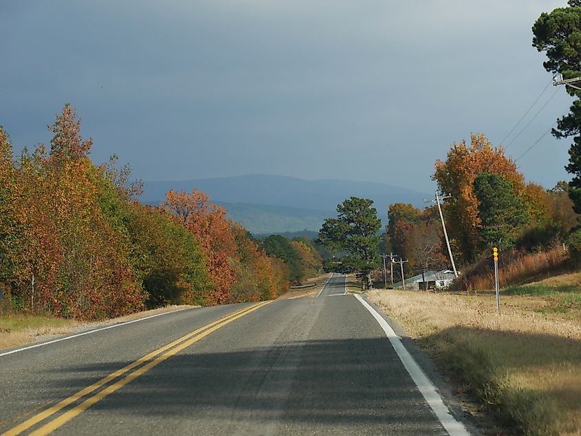 Talimena Drive in fall.