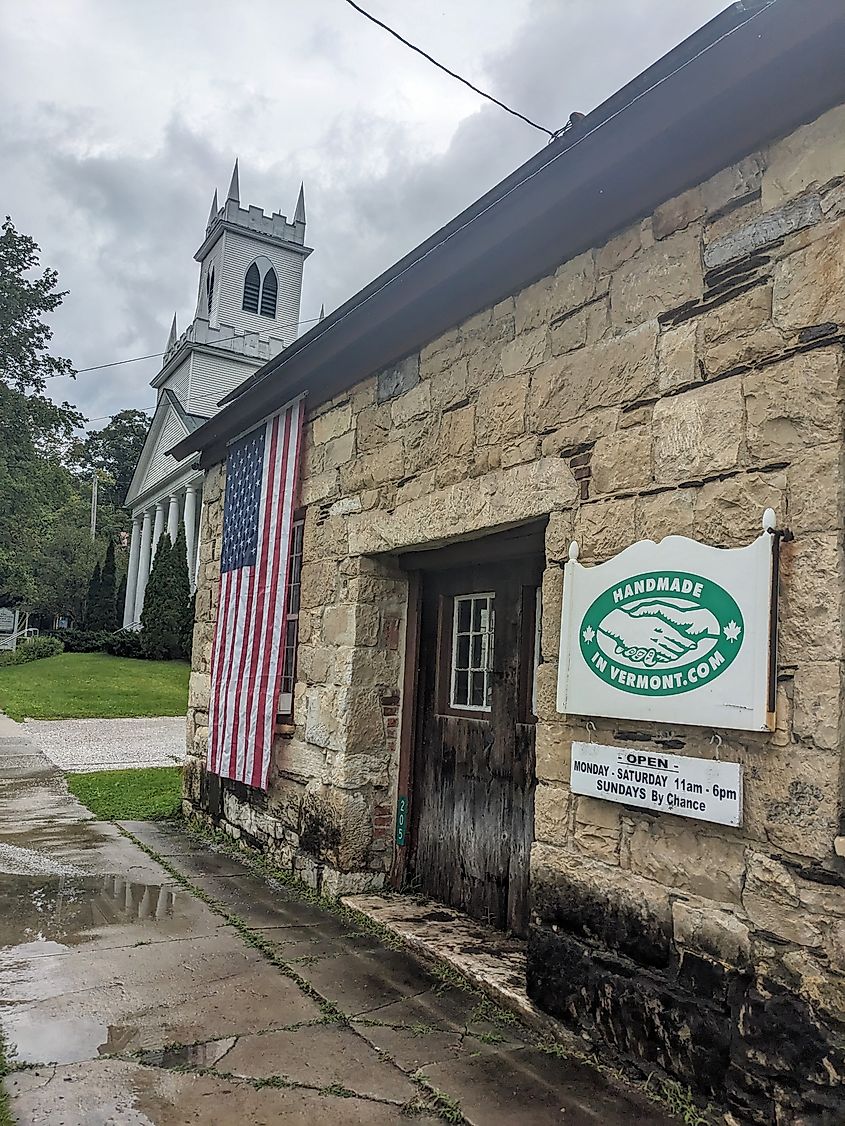 Old Stone Shop at 205 South Main Street in Wallingford, Vermont.