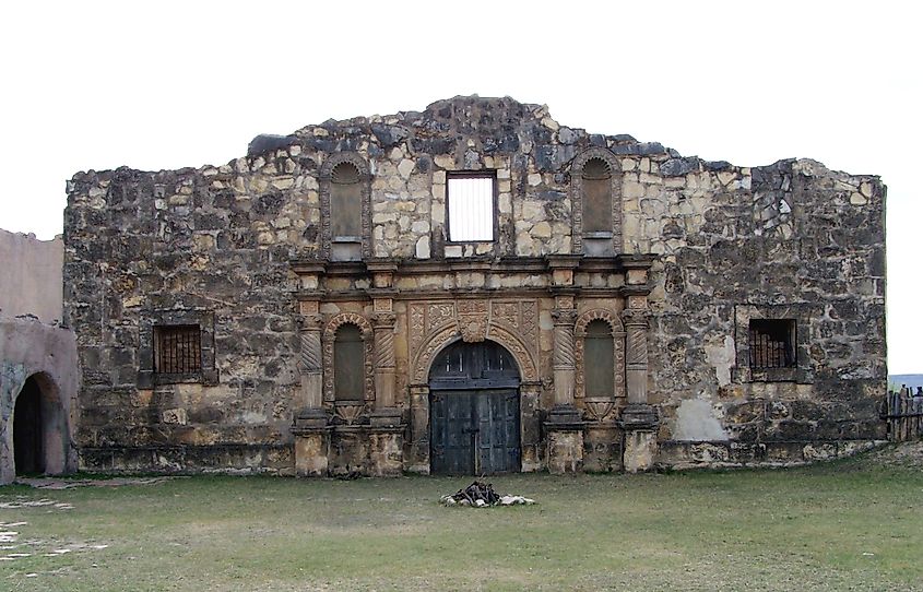 The replica of the Alamo used in the film The Alamo starring John Wayne.