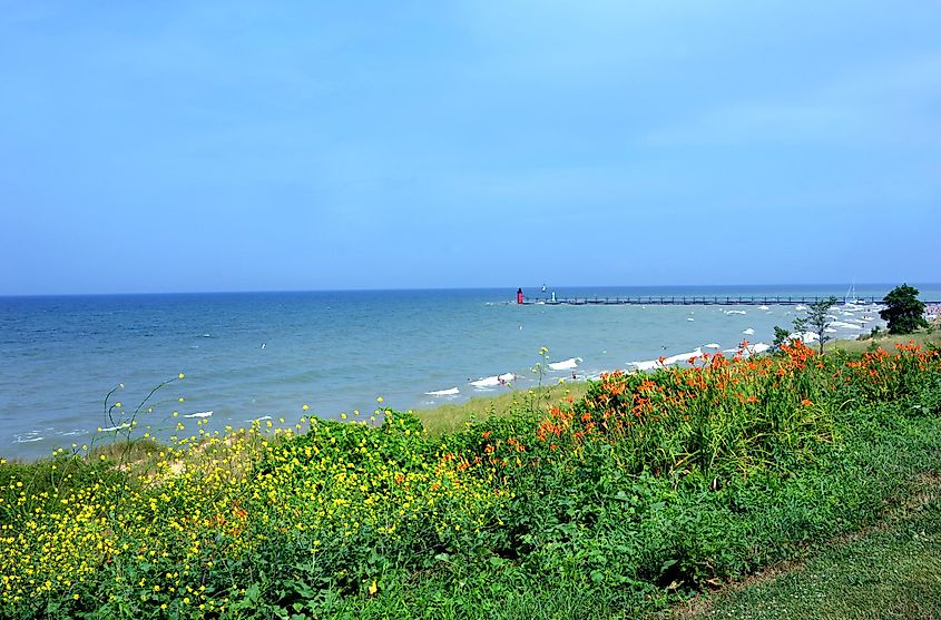 The spectacular seaside at South Haven, Michigan