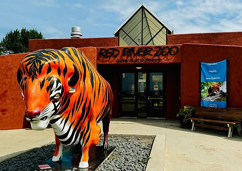 The entrance to Red River Zoo, Fargo, North Dakota.