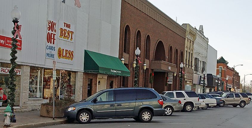 South Side of Courthouse Square in Taylorville, Illinois