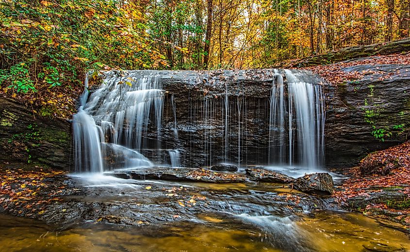 Wildcat Falls near Table Rock State Park in Greenville, South Carolina