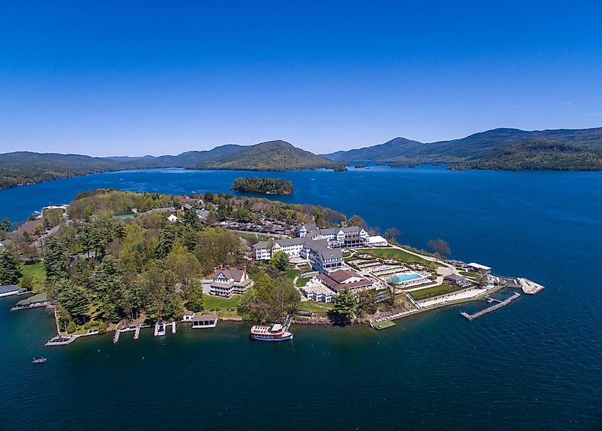 Sagamore Island in Bolton Landing, New York