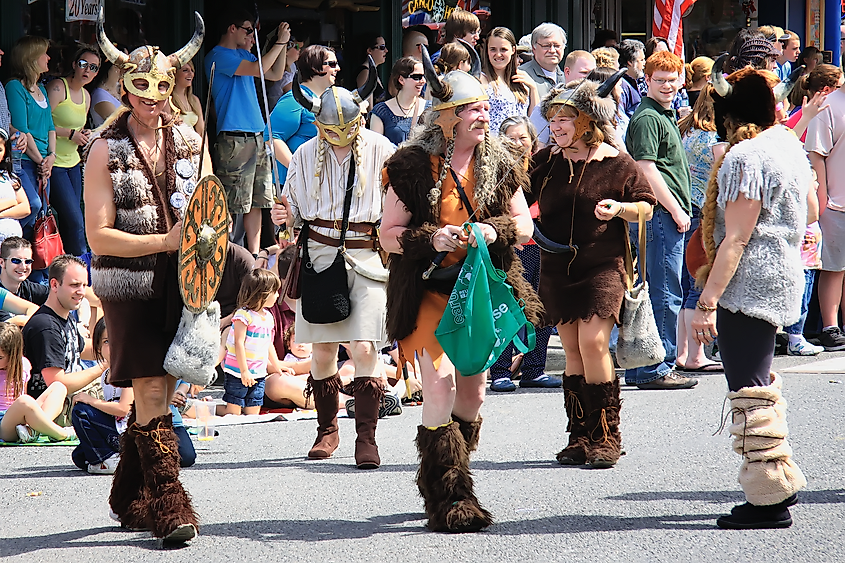 Viking Fest Parade in Poulsbo, Washington