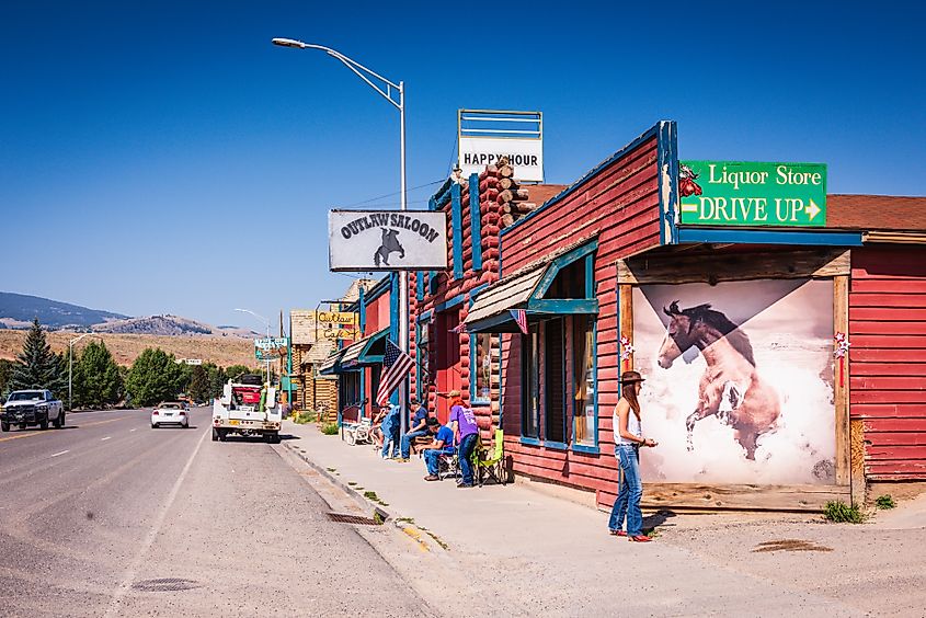 Exterior of Outlaw Saloon in Dubois, Wyoming