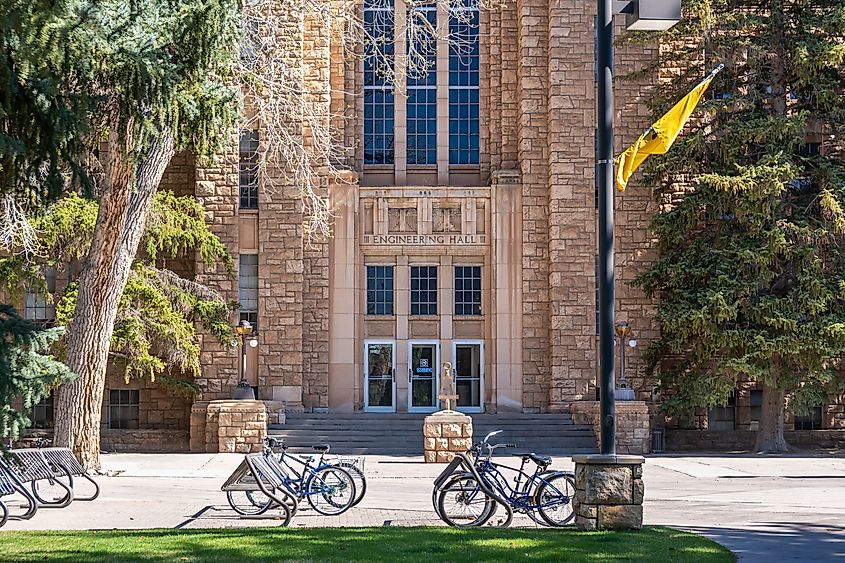 Engineering Hall at the University of Wyoming in Laramie, Wyoming, USA.