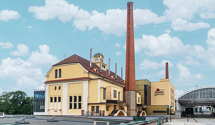 The biggest brewery in the Czech Republic, Pilsner Urquell Brewery.