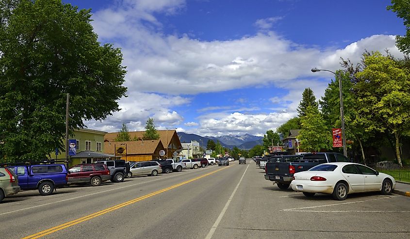 Main Street in Ennis, Montana. Image credit Pecold via Shutterstock