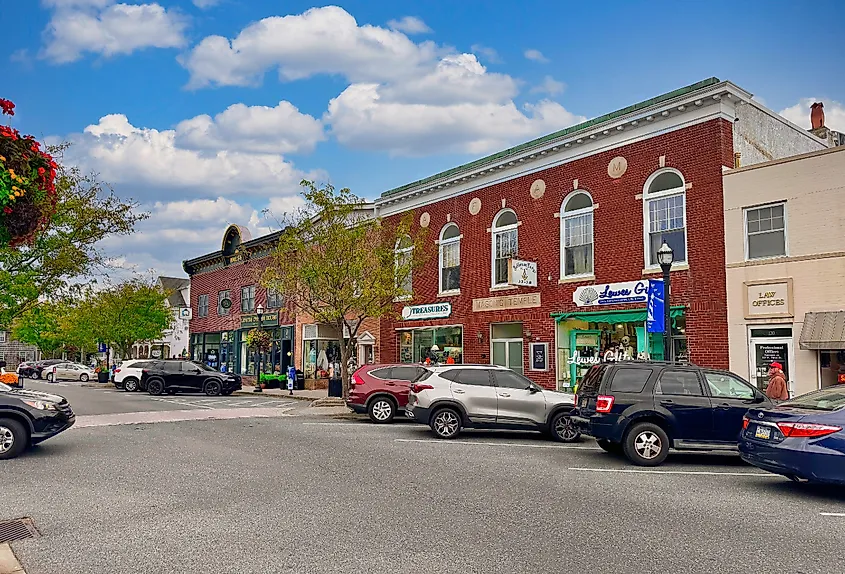 Downtown Lewes, Delaware.
