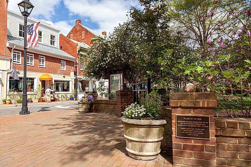 A view from Thompson Park in the historic town of Easton, Maryland