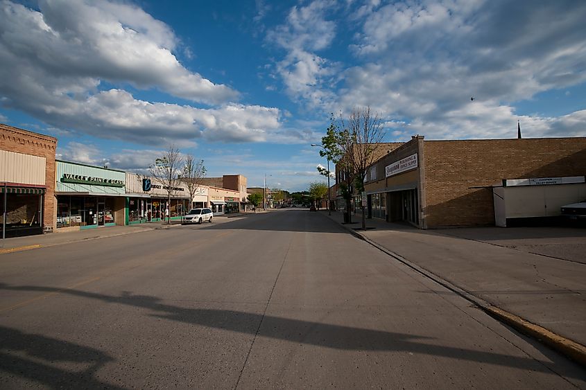 View of Valley City in North Dakota.
