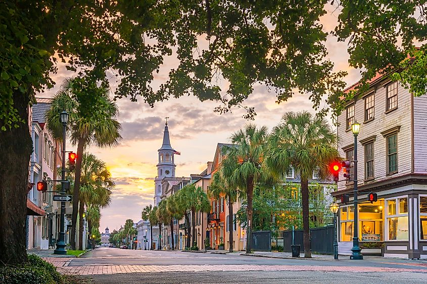 Historical downtown area of Charleston, South Carolina,