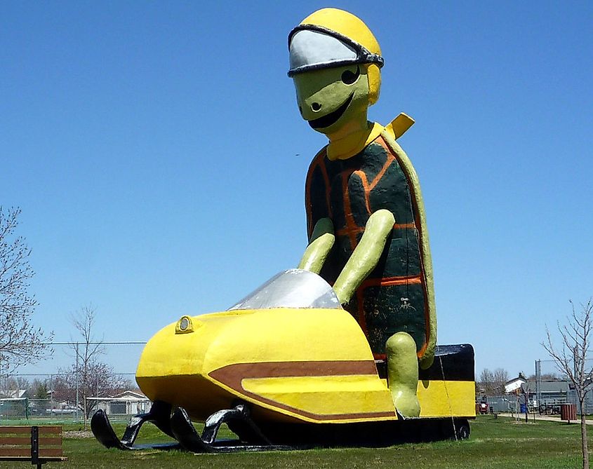 Tommy Turtle, symbol of Bottineau, North Dakota.