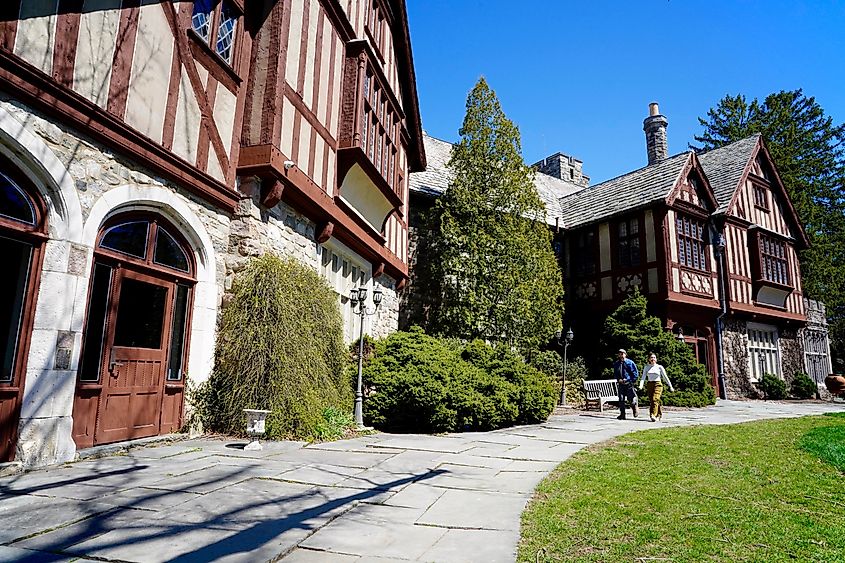 The Tudor revival Skylands Manor mansion, Ringwood, New Jersey.