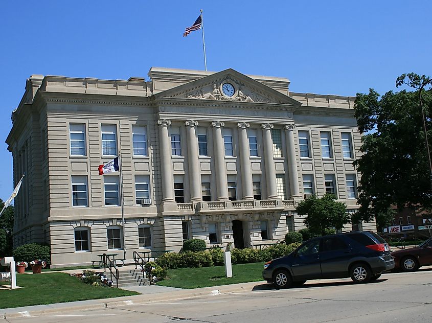 The Greene County Courthouse in Jefferson, Iowa.