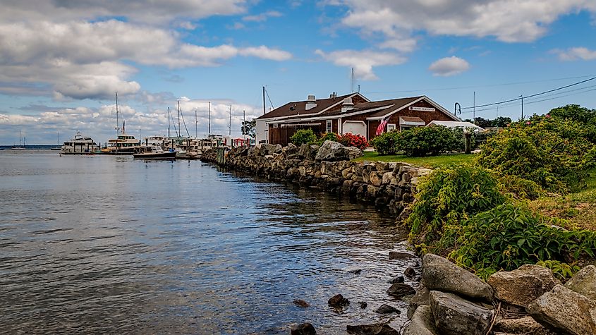 The beautiful coastline at Wickford, Rhode Island