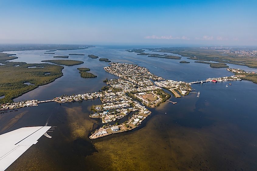 Aerial view of Matlacha, Florida.