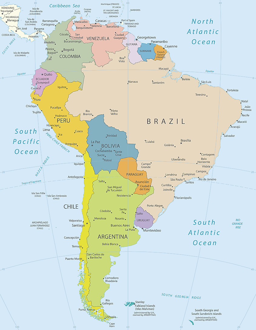 Continents By Number Of Countries WorldAtlas