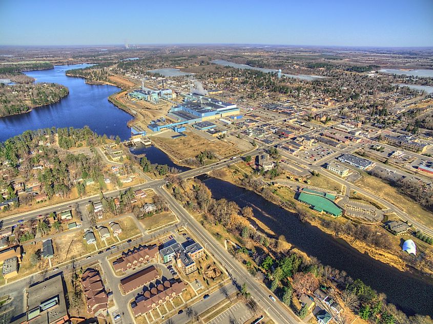 Aerial View of Grand Rapids, Minnesota