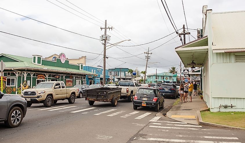 Downtown Kapa'a, Hawaii.