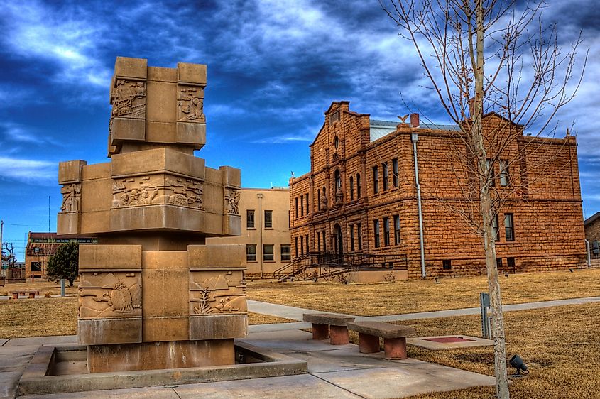 The Guadalupe County Courthouse in Santa Rosa, New Mexico.