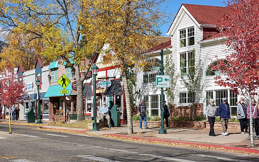 Street view in Estes Park, Colorado.