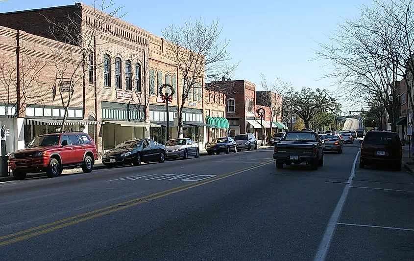 Historic district downtown, Conway, South Carolina.